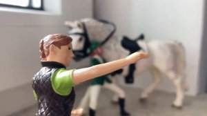 Чёрная VS Белая лошадь Schleich/ Шляйх  скетч