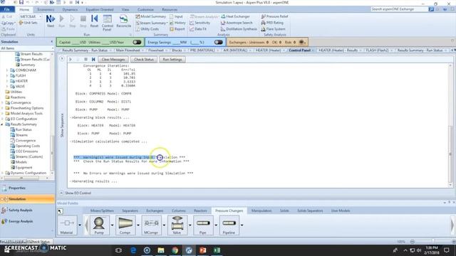Running a Simulation in Aspen Plus - Debugging & common errors (Lec 021) смотреть онлайн