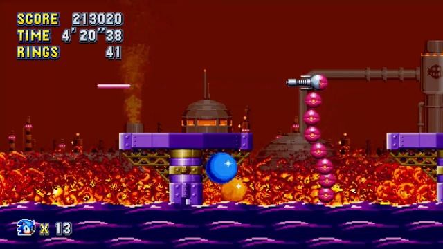 Sonic Mania - Oil Ocean 2 Boss fight with fire shield + Epic fail смотреть онлайн