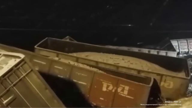 В Забайкалье сошли с рельсов двенадцать вагонов грузового поезда