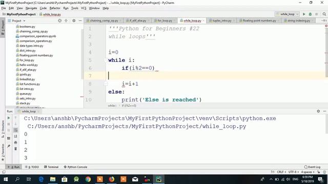 [HINDI] BIT-PY Beginner's Python Course | Part #22 | while loop | break, continue, pass смотреть онлайн