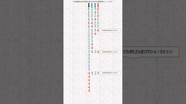combinacion de los numeros 1, 2 , 3 y 4 смотреть онлайн