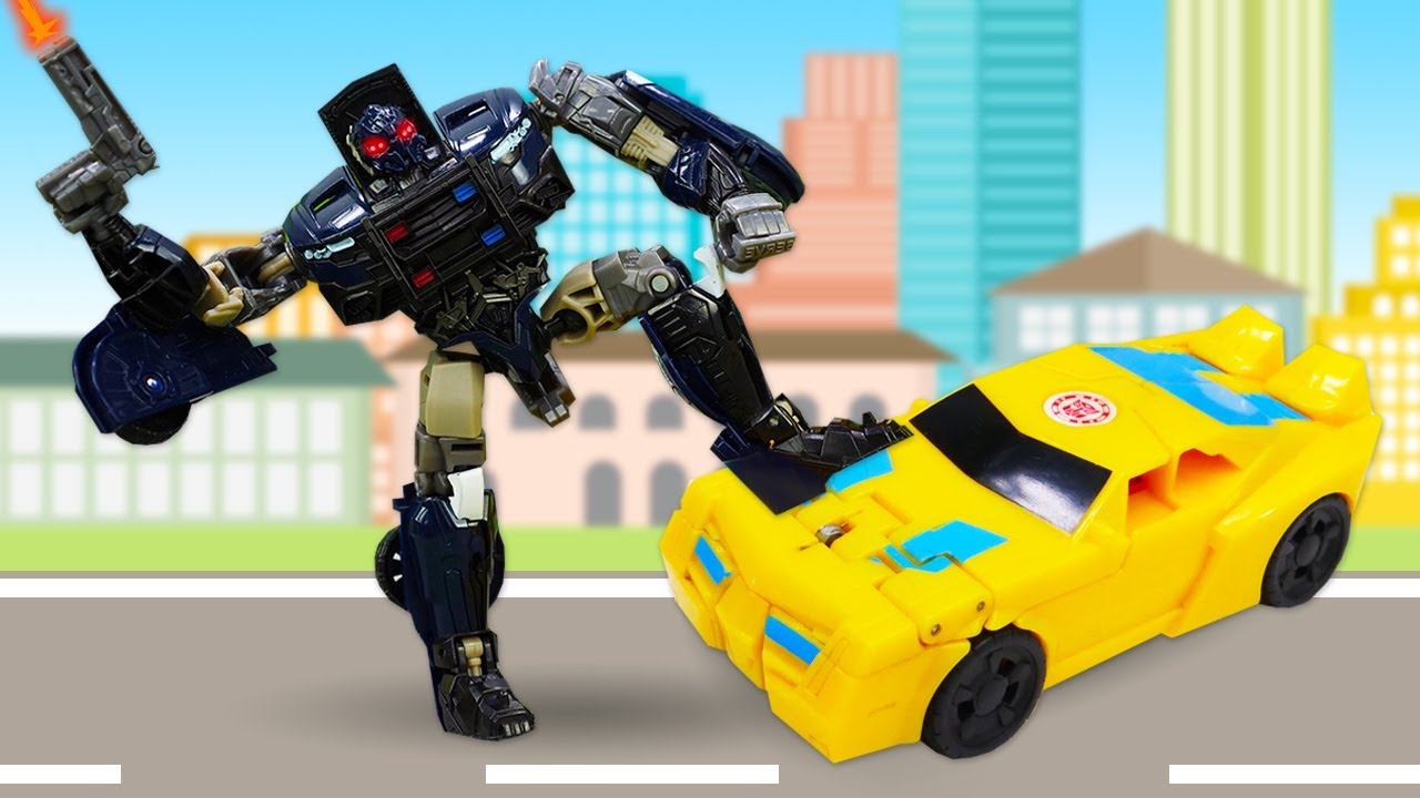 Роботы Трансформеры игры битвы - Десептикон Баррикейд против Автоботов! - Бамблби в видео сборнике смотреть онлайн