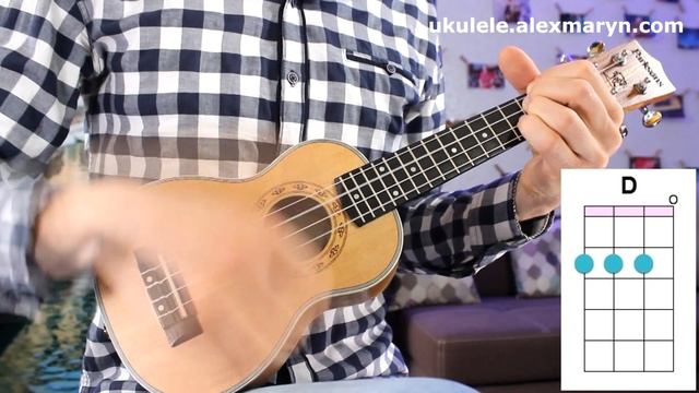 Аккорд D на укулеле смотреть онлайн