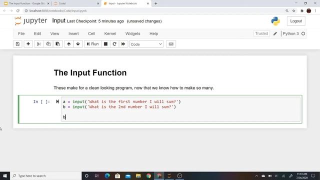 Intro to Python - Input Function смотреть онлайн