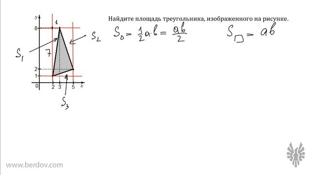 Задача B3: площадь фигуры без клеток смотреть онлайн