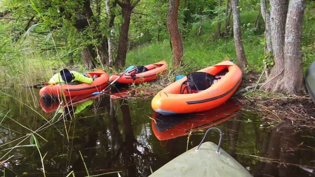 Сплав по системе озер в Тверской области среди болотного массива Оршинский Мох