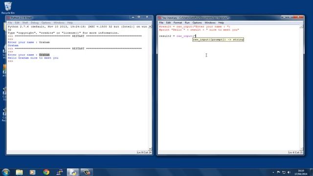 Learning Python, Tutorial 6: User Input смотреть онлайн