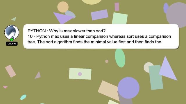 PYTHON : Why is max slower than sort? смотреть онлайн