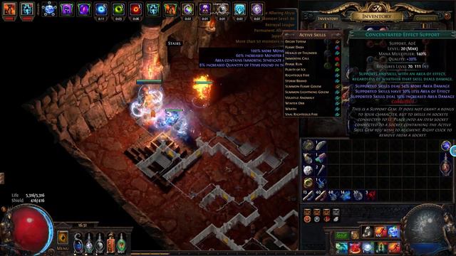 Path of Exile[3.5] The Alluring Abyss - Uber Atziri (no death) - Storm Brand/Winter Orb Scion