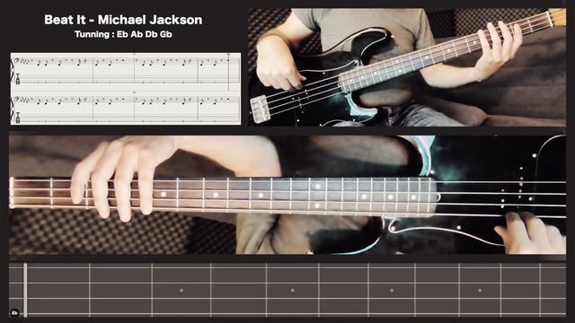 How to play "Beat It" on Bass смотреть онлайн