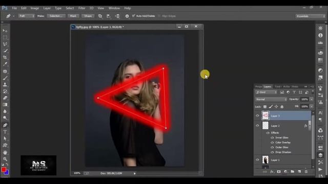 Neon Light Effect in Photoshop || Photoshop Tutorial || MS Graphics смотреть онлайн