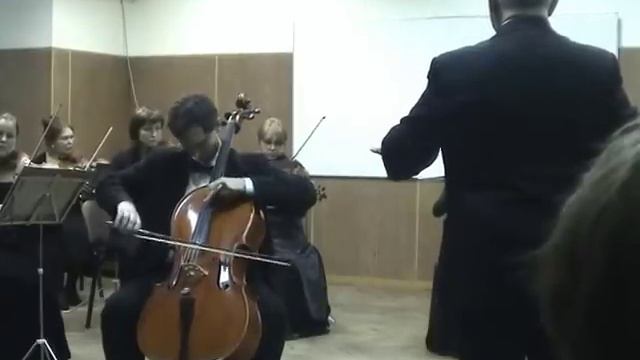 Eugene Prokoshin plays Haydn Cello Concerto in C Major (part #3) with "Cantus firmus" orchestra. смотреть онлайн