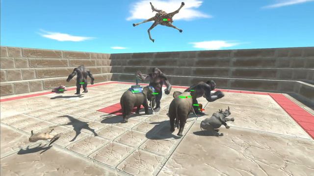3 REMASTERED GORO THE GIANT Vs ALL FACTIONS +With HP Bar | Animal Revolt Battle Simulator New Updat