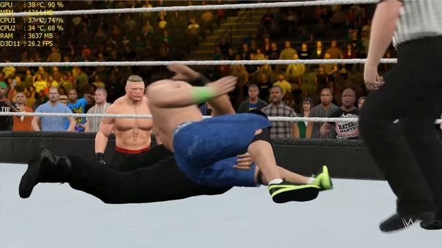 WWE 2K15 FPS test GT 640 2gbdr3,P3240,4gb смотреть онлайн