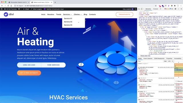 Cómo darle estilos o personalizar el sub menú desplegable del módulo menu divi смотреть онлайн