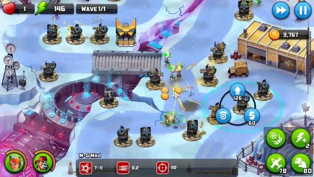 Alien Creeps TD Walkthrough Level 27 Frozen Fissure for 5 stars Spec Ops gameplay смотреть онлайн