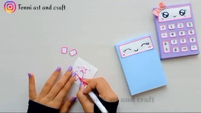 DIY Cute Paper Calculator & Mini Notepad / DIY Paper Crafts / Back to school / DIY Mini Notepad смотреть онлайн