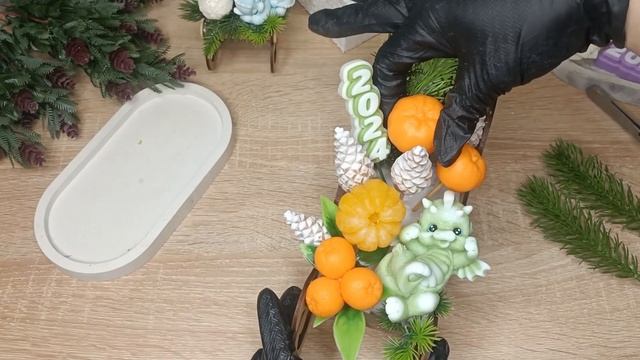 Мыловарение. Собираю 3 новогодние композиции ❄️
