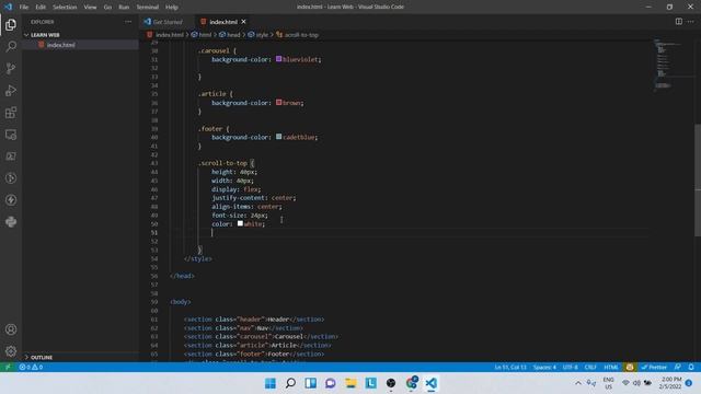 Scroll To Top Using HTML, CSS & JavaScript | Web Designing Tutorial смотреть онлайн