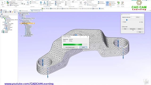 Solid Edge Simulation (FEA) Tutorials #1 | Linear Static Analysis | Motorcycle Fork Shoulder смотреть онлайн