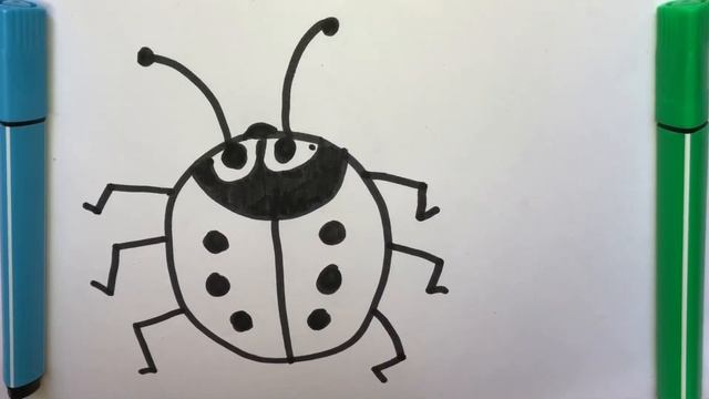 How to draw a ladybug ?| Как нарисовать божью коровку | Ladybug chizish | Ледибуг салыңыз смотреть онлайн