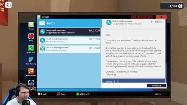 PC Building Simulator Esports Expansion LIVE #1 смотреть онлайн