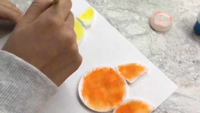 Аппликация + рисование (ватными дисками) смотреть онлайн