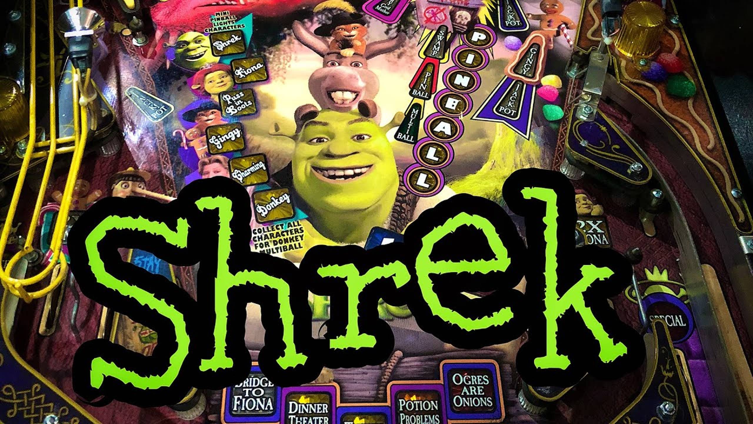 Как играть в пинбол Shrek от Stern Pinball смотреть онлайн