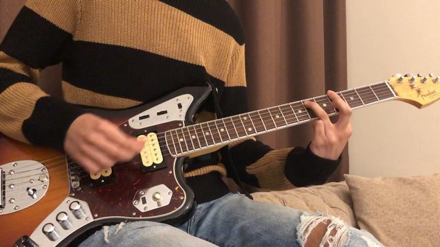 Nirvana - About A Girl Guitar Cover - Kurt Cobain's Signature Fender Jaguar смотреть онлайн