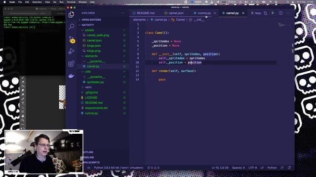 Pygame Advent - Camel Racing using Sprites and Animations - Python Programming Advent Calendar смотреть онлайн
