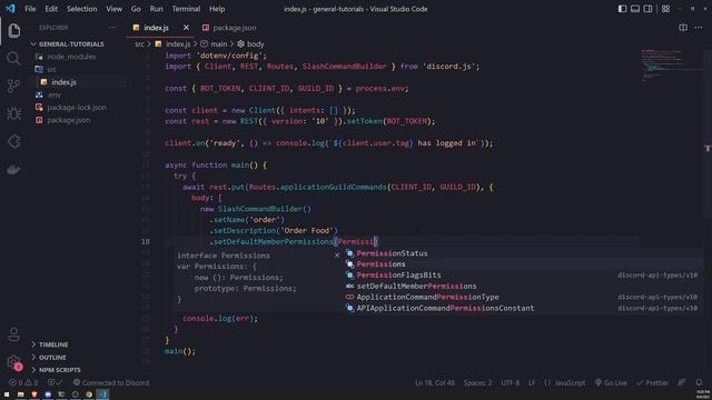 Discord Slash Command Permissions - Discord.js v14 смотреть онлайн