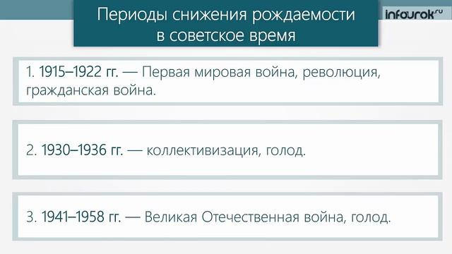 Наш демографический портрет | География 8 класс #8 | Инфоурок смотреть онлайн