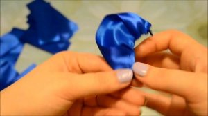 DIY : Розы из атласной ленты 5 см