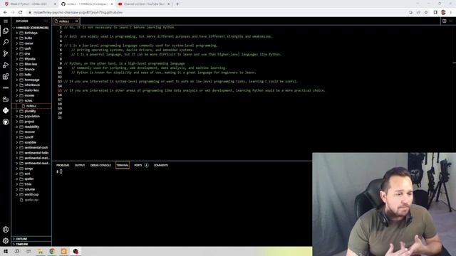 CS50 2023 - What is C what is Python, is the class truly for beginners? смотреть онлайн