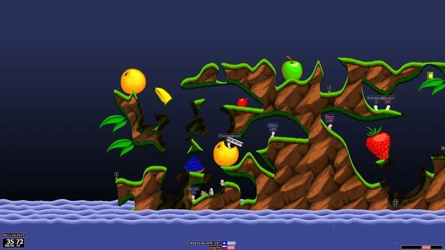 Worms Armageddon Perdunok v Psykologi Отважный Вася кидает молотов и ставит осколочную! смотреть онлайн