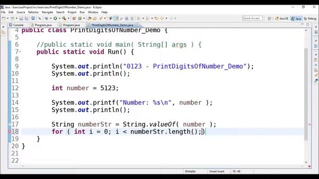print integer digits in java смотреть онлайн