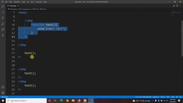 មេរៀនដំបូង របៀបប្រើប្រាស់ Function and Require_once in PHP Part7 смотреть онлайн