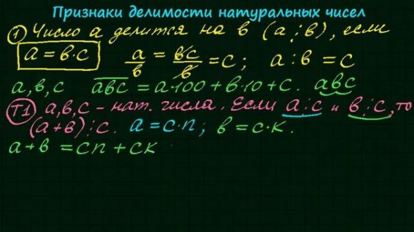 Признаки делимости