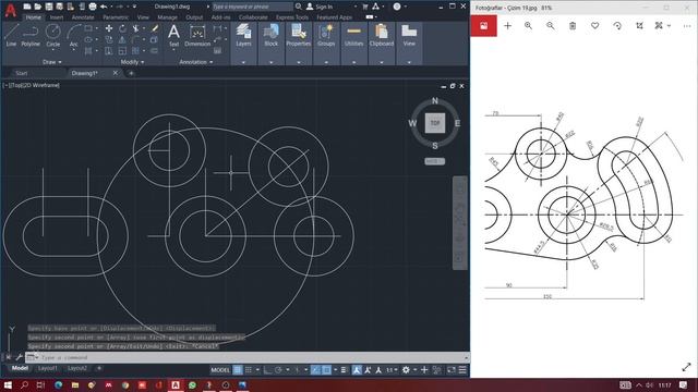 AutoCAD Örnek Çizim - 19 (Tan Tan Radius Uygulaması) - AutoCAD Practice Drawing 19 (TTR) смотреть онлайн