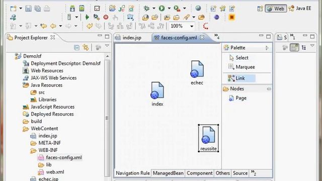 JSF (navigation rule+managedBean,controle champs) смотреть онлайн