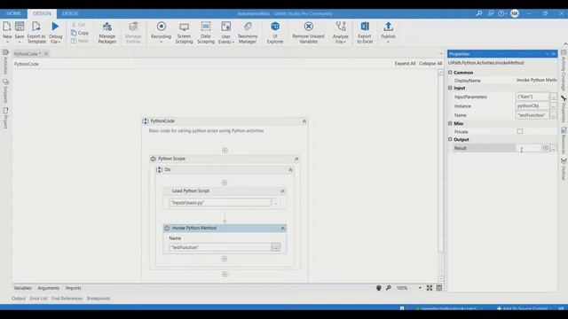 UIPATH Basic example of Invoking Python Script смотреть онлайн