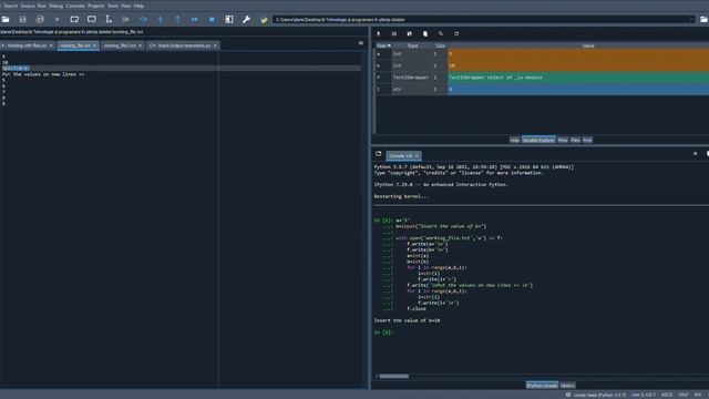 Writing values in files, reading values from files in Python смотреть онлайн