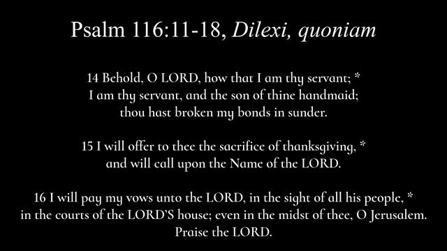 2. Psalm 116:11-18, Dilexi, quoniam смотреть онлайн