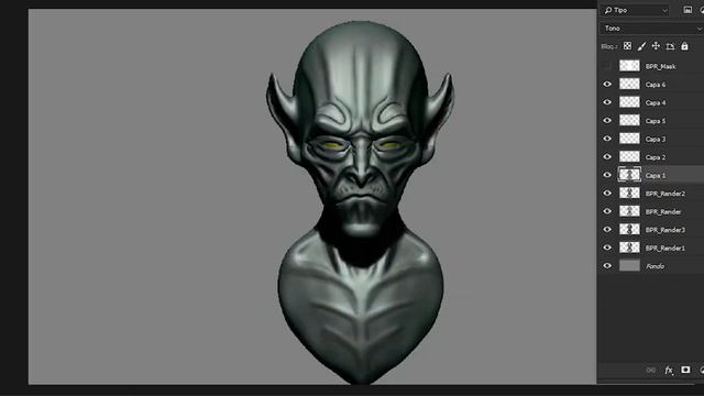Diablo Busto a color | Devil Bust in Color | Photoshop смотреть онлайн