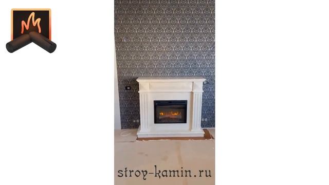 Мраморный камин Doncaster с электрическим очагом в московской квартире: изготовление и монтаж смотреть онлайн