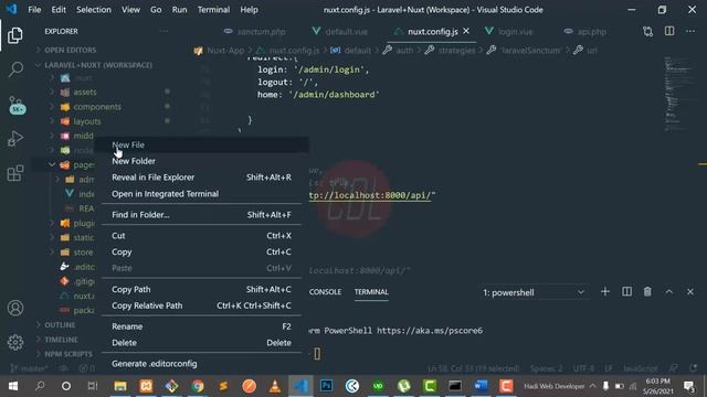 (04) Nuxt js SPA Authentication with Laravel | Nuxt App Authentication | Laravel 8 смотреть онлайн