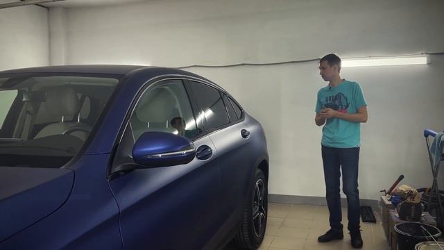 Оклейка Mercedes GLC Coupe в прозрачный мат + антихром смотреть онлайн