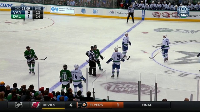 NHL.2015/16. Dallas Stars - Vancouver Canucks . 2 тайм . НХЛ 30.10.2015 смотреть онлайн