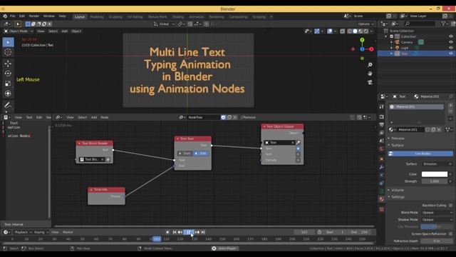 Create a Multi Line Text Typing Effect in Blender using Animation Nodes смотреть онлайн